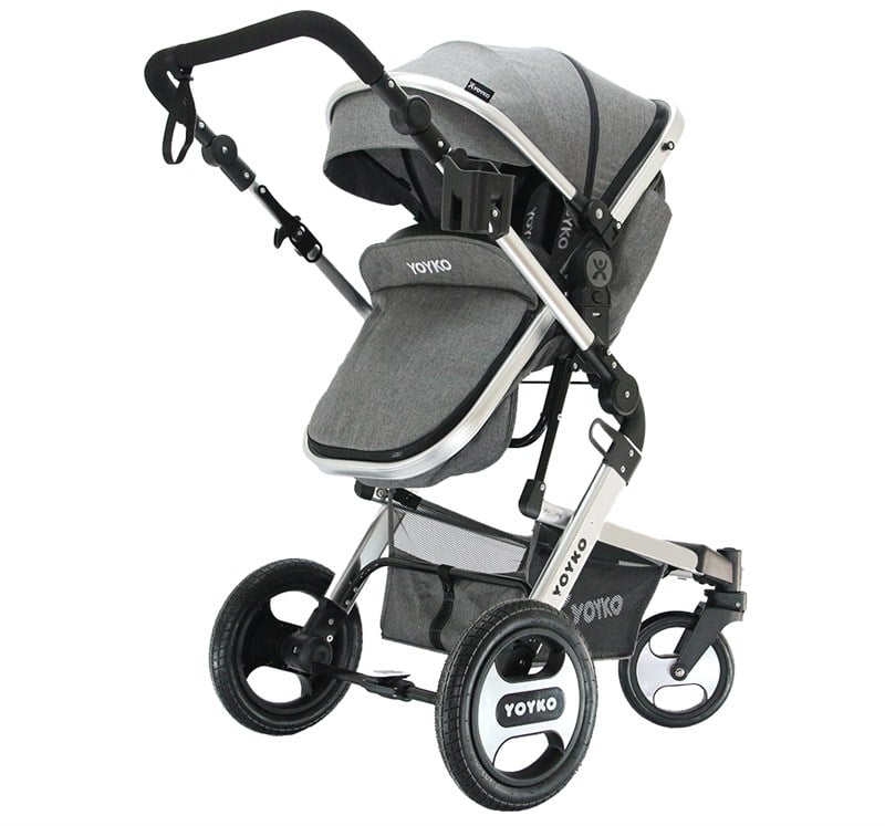 Yoyko Elegance Travel Sistem Bebek Arabası 3 in 1 Gri Silver