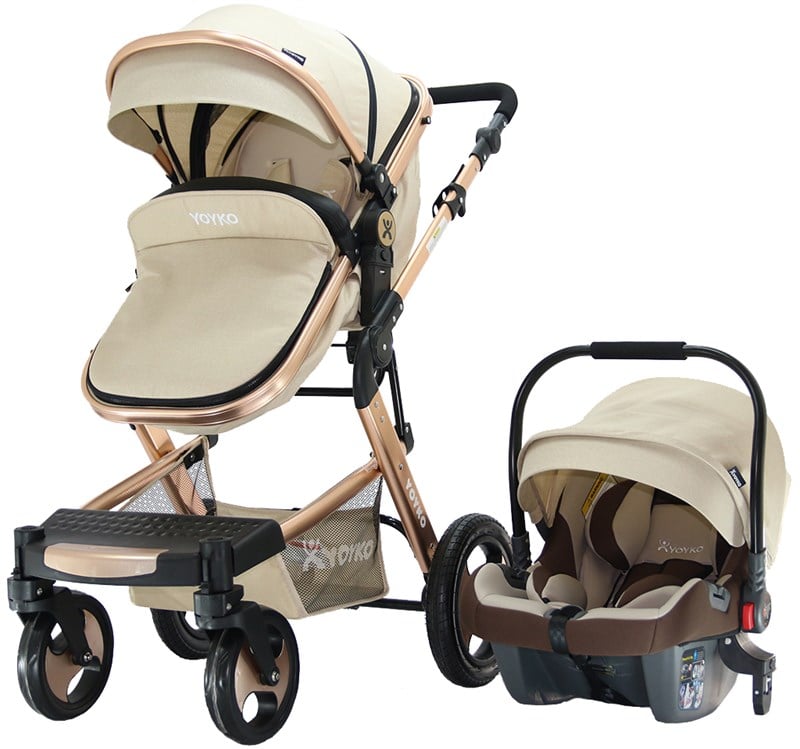 Yoyko Elegance Travel Sistem Bebek Arabası 3 in 1 Bej Rose
