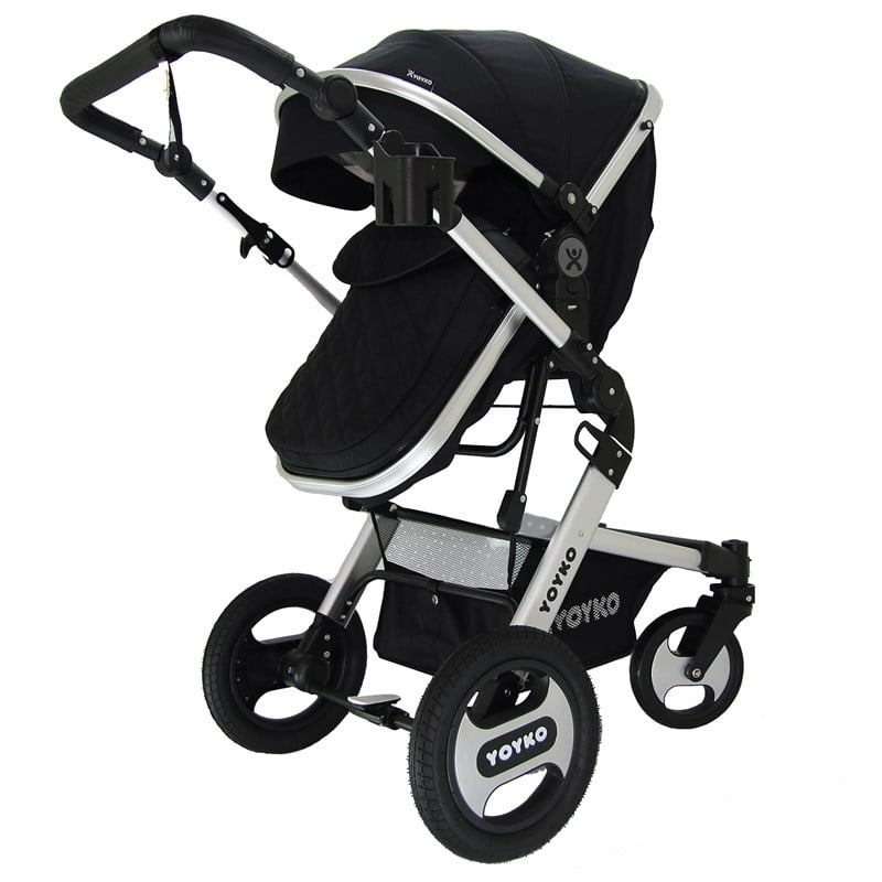 Yoyko Elegance Travel Sistem Bebek Arabası 3 in 1 Siyah Silver