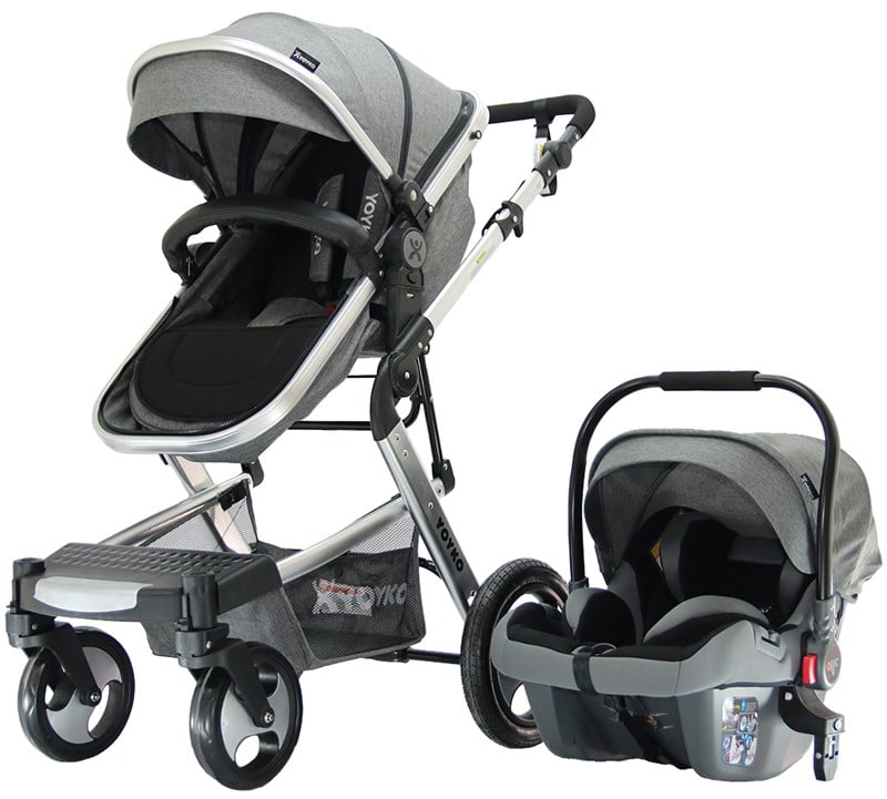 Yoyko Elegance Travel Sistem Bebek Arabası 3 in 1 Gri Silver