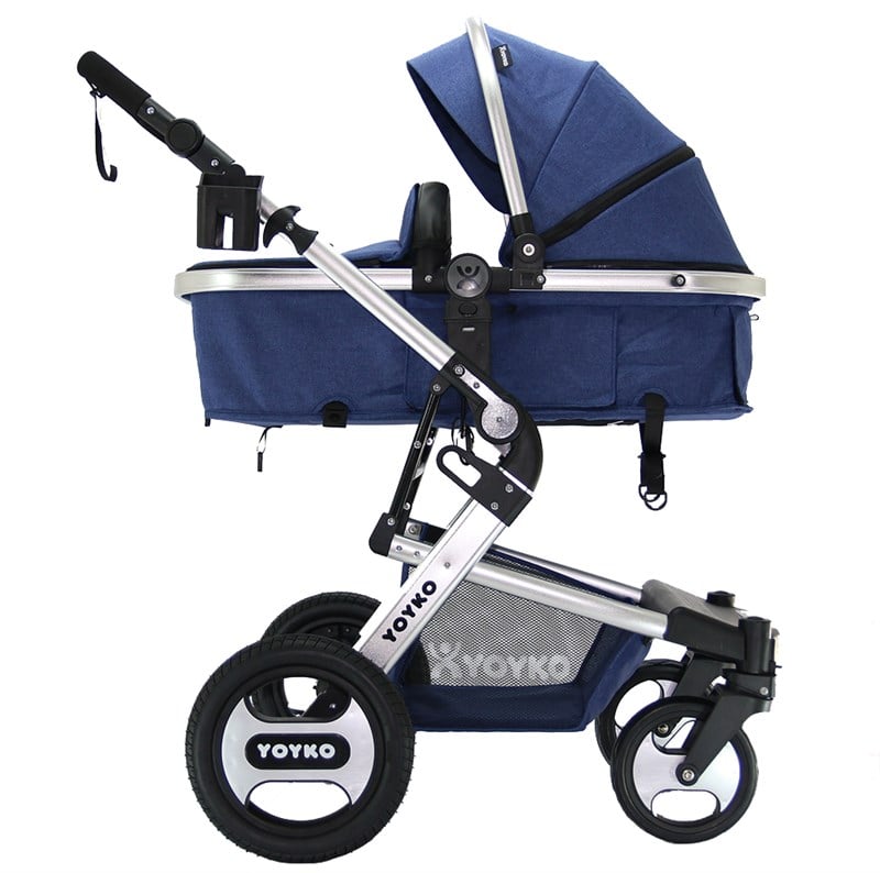 Yoyko Elegance Travel Sistem Bebek Arabası 3 in 1 Mavi Silver
