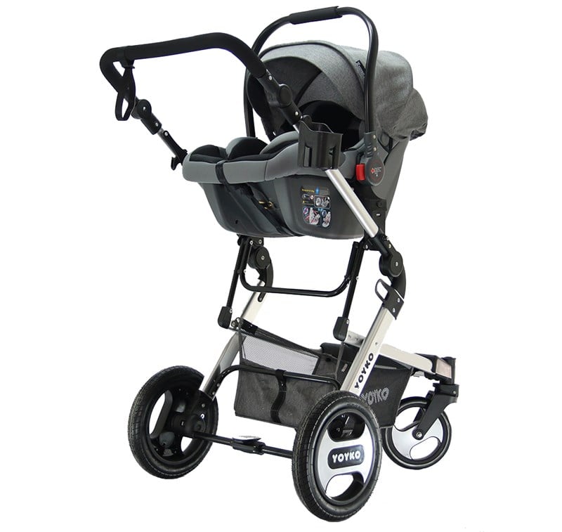 Yoyko Elegance Travel Sistem Bebek Arabası 3 in 1 Gri Silver