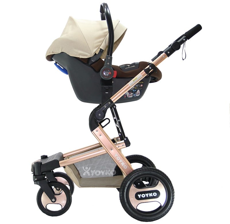 Yoyko Elegance Travel Sistem Bebek Arabası 3 in 1 Bej Rose