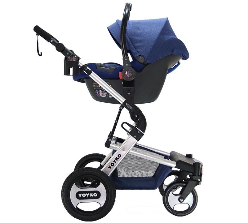 Yoyko Elegance Travel Sistem Bebek Arabası 3 in 1 Mavi Silver