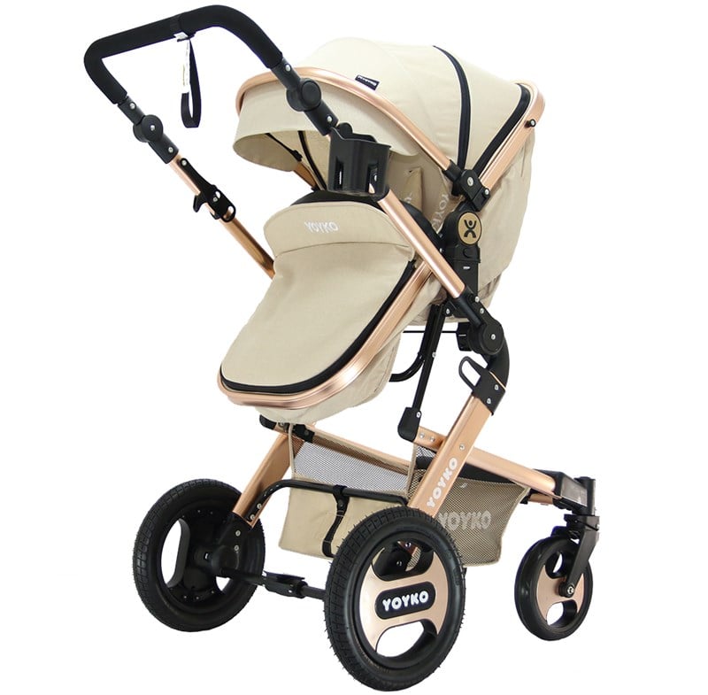 Yoyko Elegance Travel Sistem Bebek Arabası 3 in 1 Bej Rose