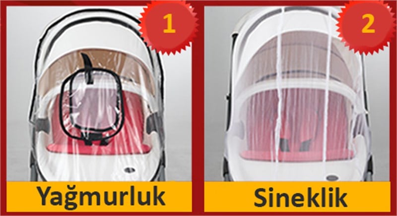 Yoyko Hotmom Bebek Arabası Yataklı Beyaz Rose Kasa