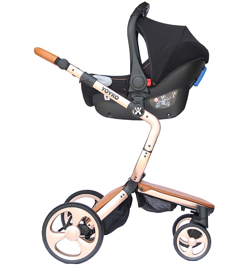 Yoyko Innovation Bebek Arabası 3 in 1 Kahve Rose
