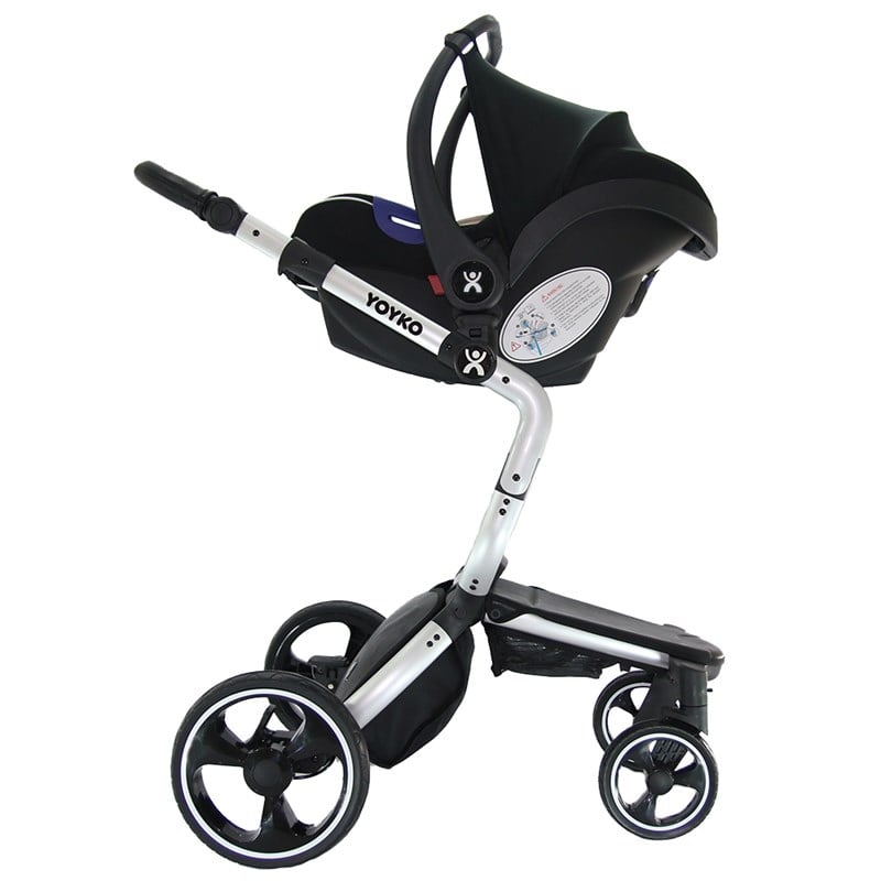 Yoyko Innovation Bebek Arabası 3 in 1 Siyah Silver Kapitoneli
