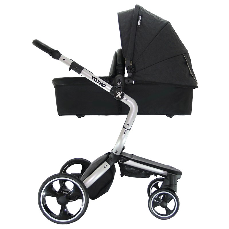 Yoyko Innovation Bebek Arabası 3 in 1 Siyah Silver Kapitoneli
