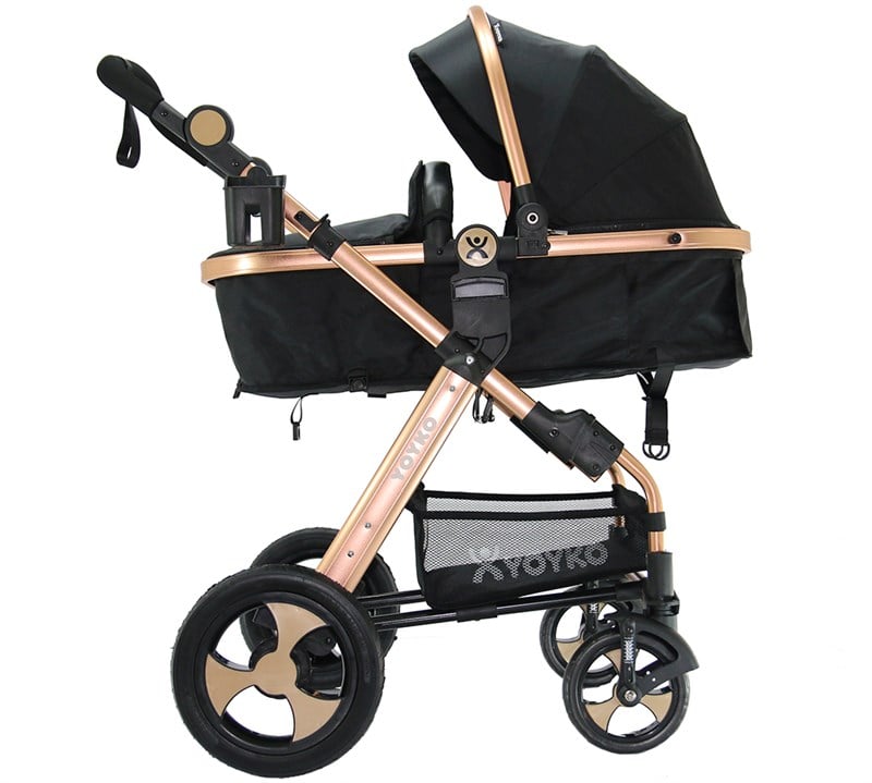 Yoyko Luxury Travel Sistem Bebek Arabası 3 in 1 Siyah Rose