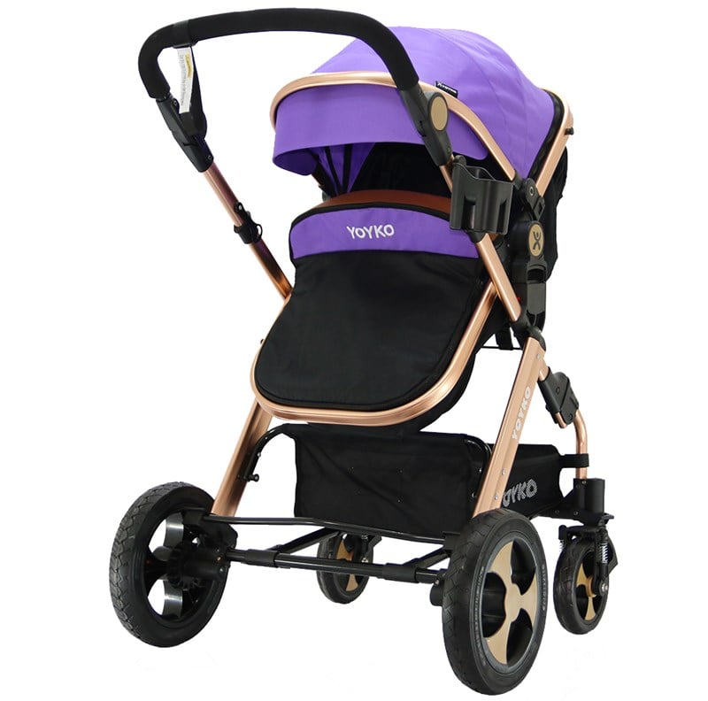 Yoyko Luxury Travel Sistem Bebek Arabası 3 in 1 Mor Rose