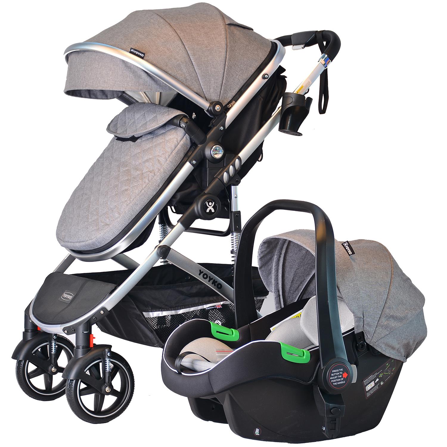 Yoyko Major Travel Sistem Bebek Arabası 3 in 1 Gri Silver