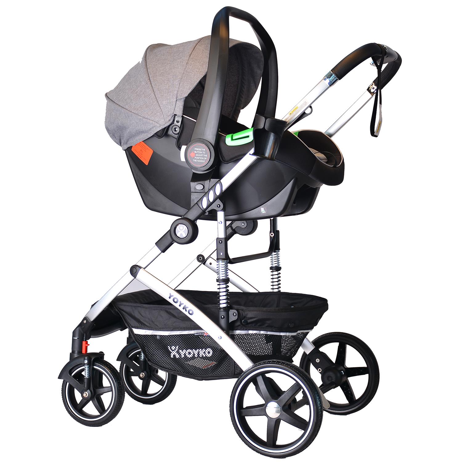Yoyko Major Travel Sistem Bebek Arabası 3 in 1 Gri Silver