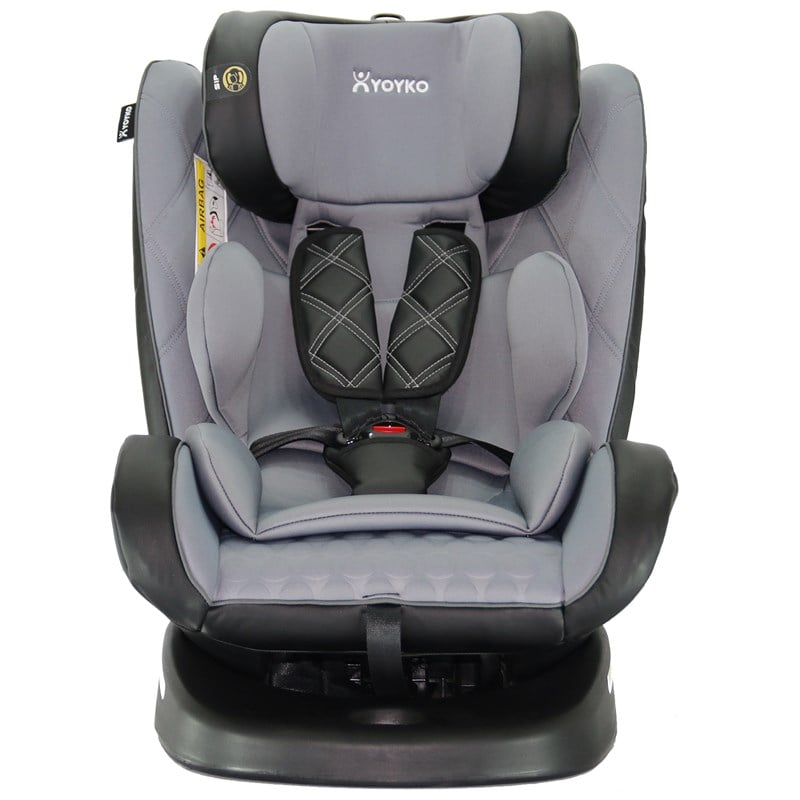 Yoyko Ultimate Dönebilir Yatabilir 0-36 Kg Deri Oto Koltuğu ISOFIX/SIP/LATCH Gri
