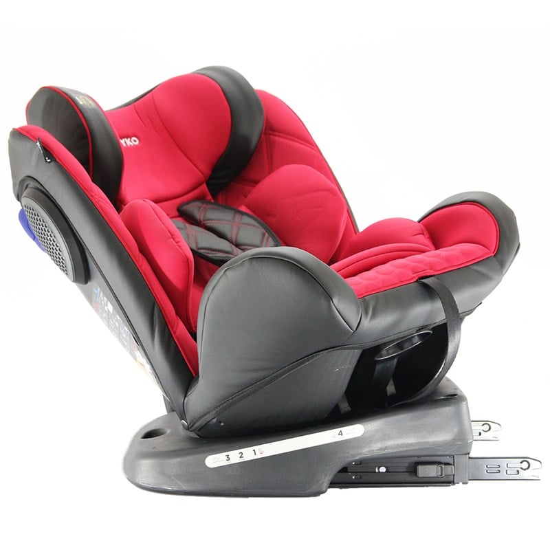 Yoyko Ultimate Dönebilir Yatabilir 0-36 Kg Deri Oto Koltuğu ISOFIX/SIP/LATCH Kırmızı