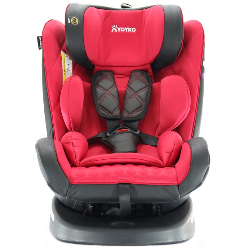 Yoyko Ultimate Dönebilir Yatabilir 0-36 Kg Deri Oto Koltuğu ISOFIX/SIP/LATCH Kırmızı