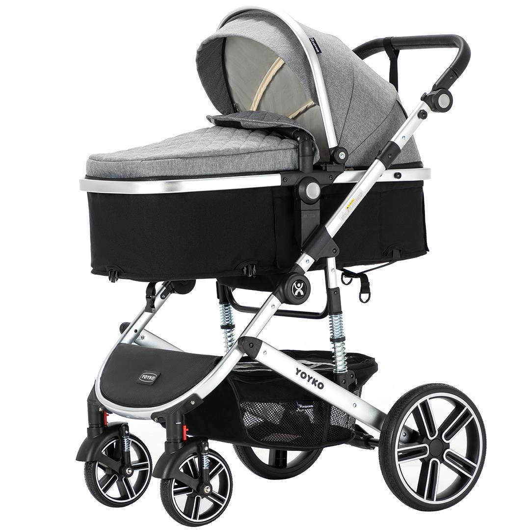 Yoyko Ultimate Travel Sistem Bebek Arabası 3 in 1 Gri Silver