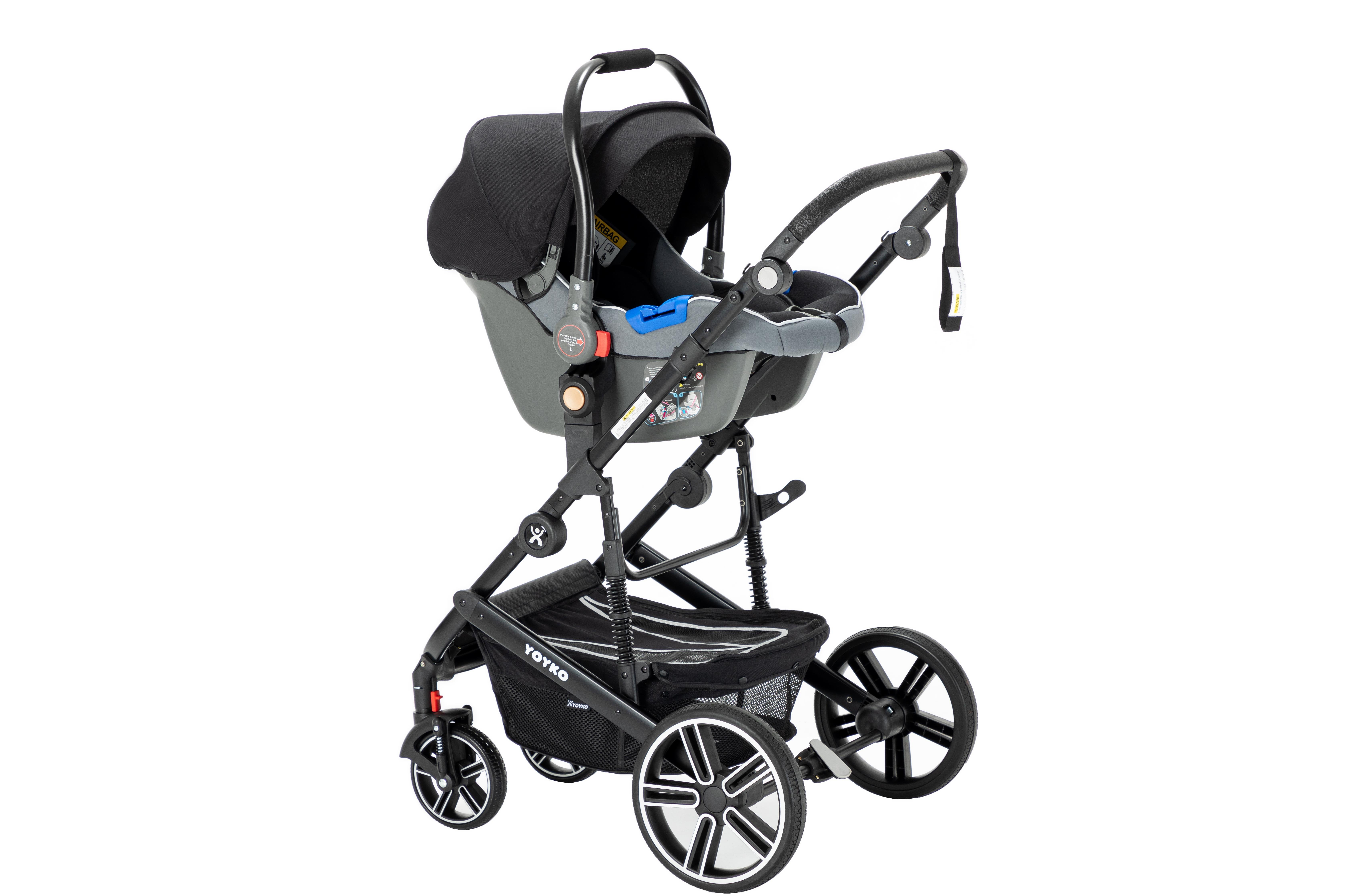 Yoyko Ultimate Travel Sistem Bebek Arabası 3 in 1 Siyah Siyah