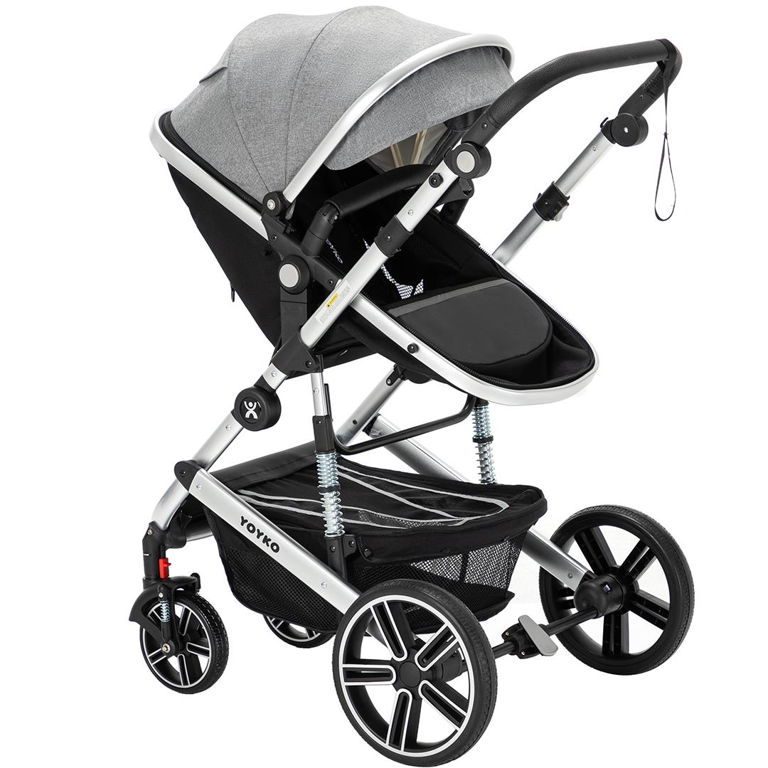 Yoyko Ultimate Travel Sistem Bebek Arabası 3 in 1 Gri Silver