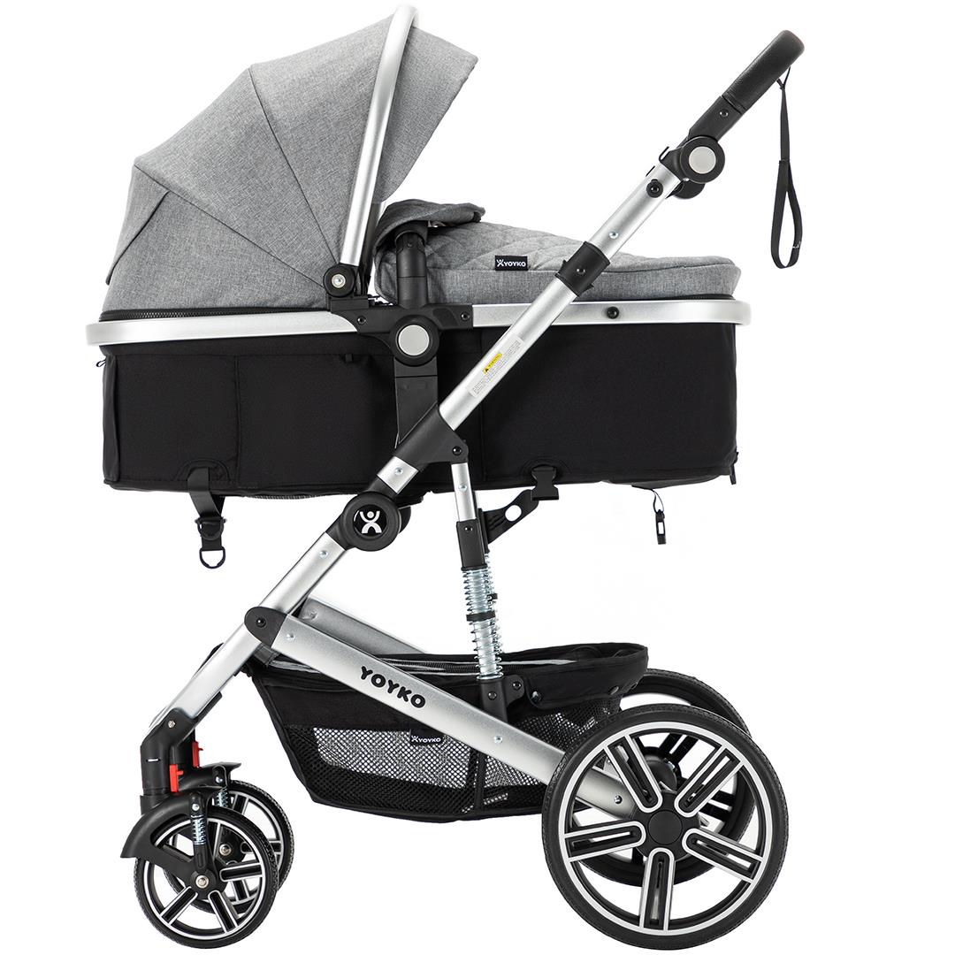 Yoyko Ultimate Travel Sistem Bebek Arabası 3 in 1 Gri Silver