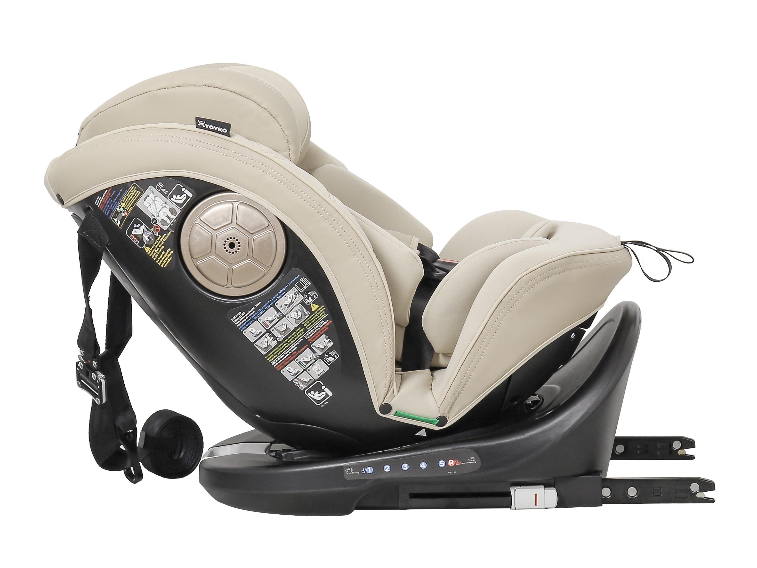 Yoyko Ultimate V2 Dönebilir Yatabilir 0-36 Kg Oto Koltuğu ISOFIX/SIP/LATCH Krem