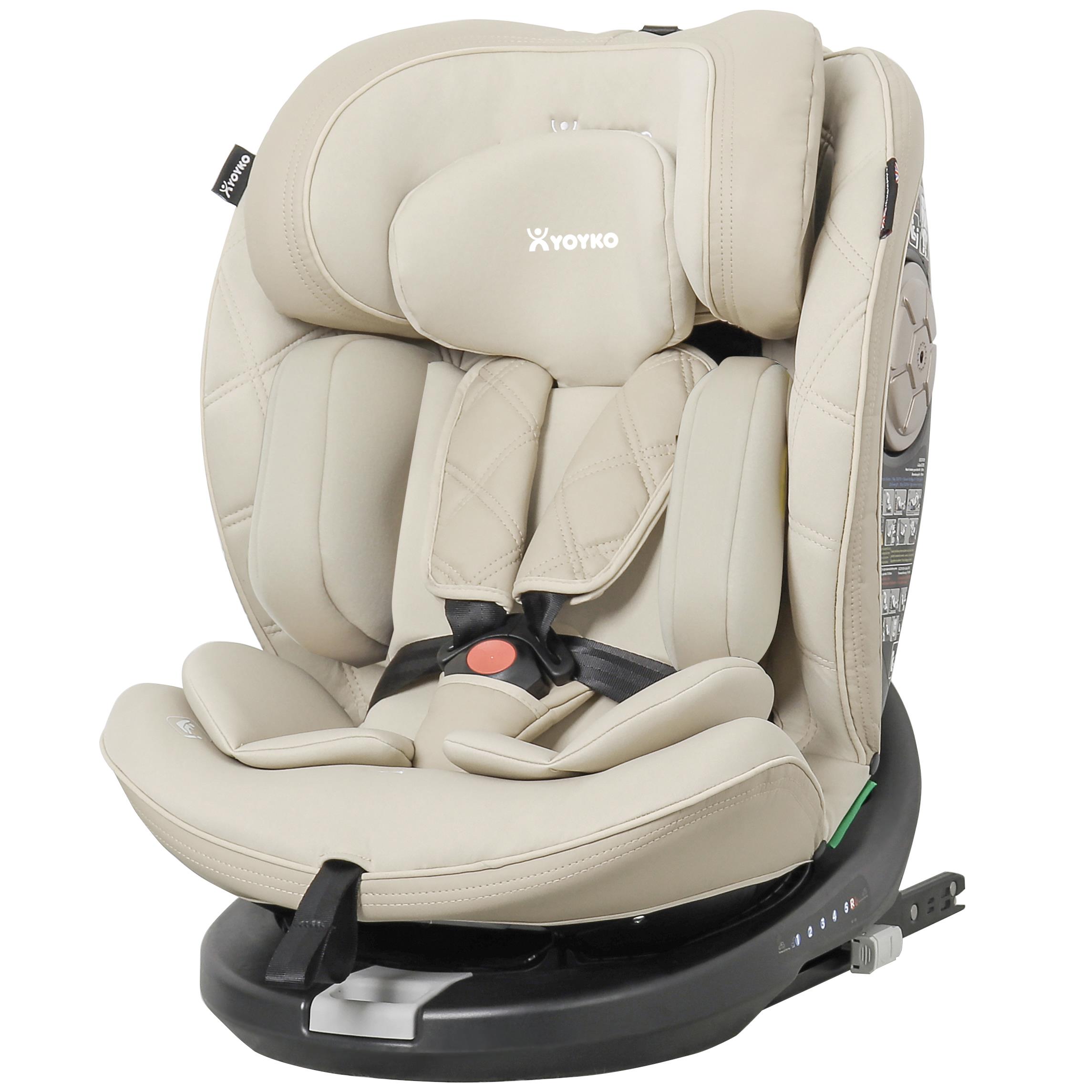 Yoyko Ultimate V2 Dönebilir Yatabilir 0-36 Kg Oto Koltuğu ISOFIX/SIP/LATCH Krem
