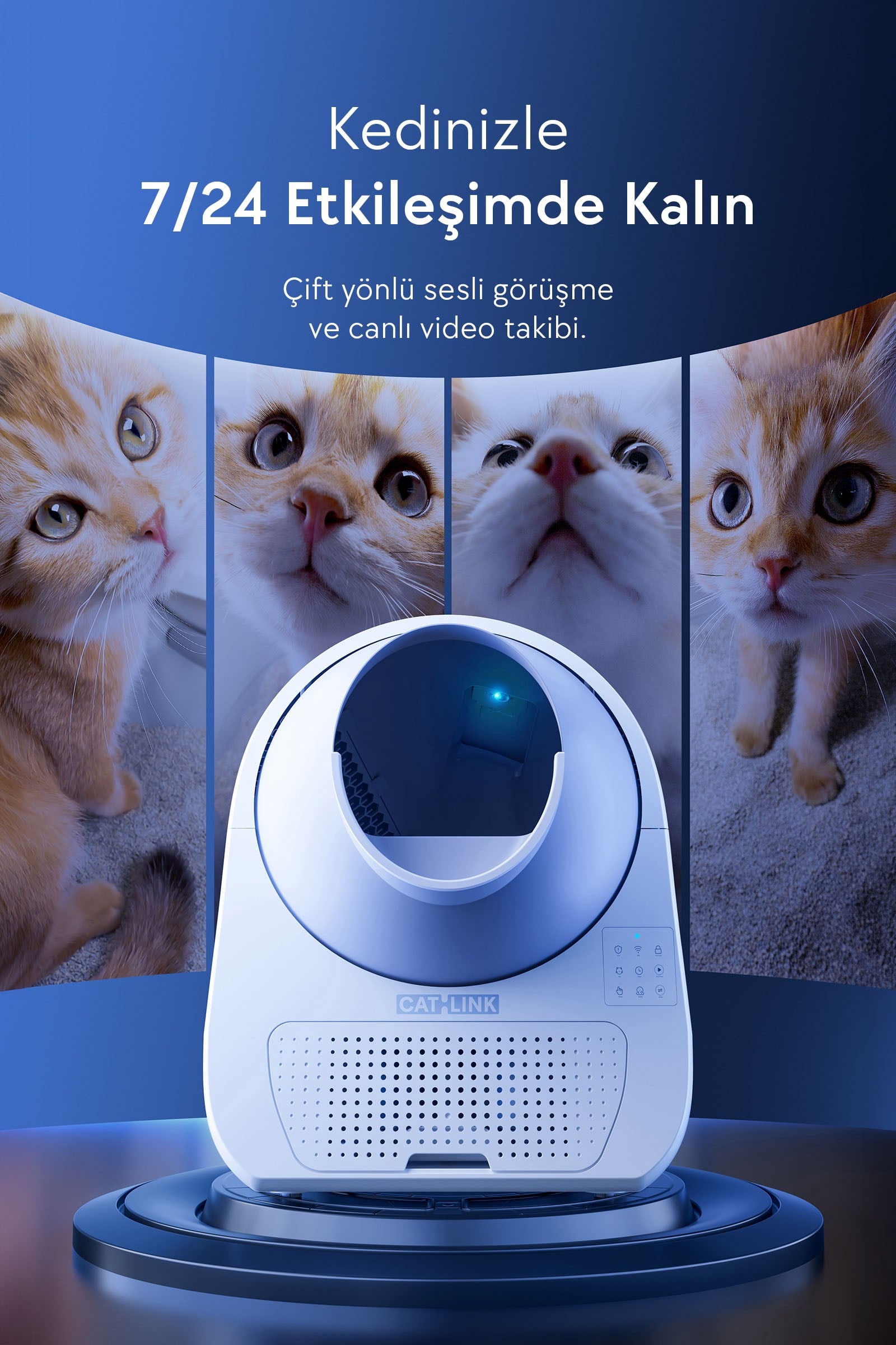 CATLINK Kameralı Yapay Zekâlı Akıllı Otomatik Kedi Tuvaleti - Scooper Pro Ultra
