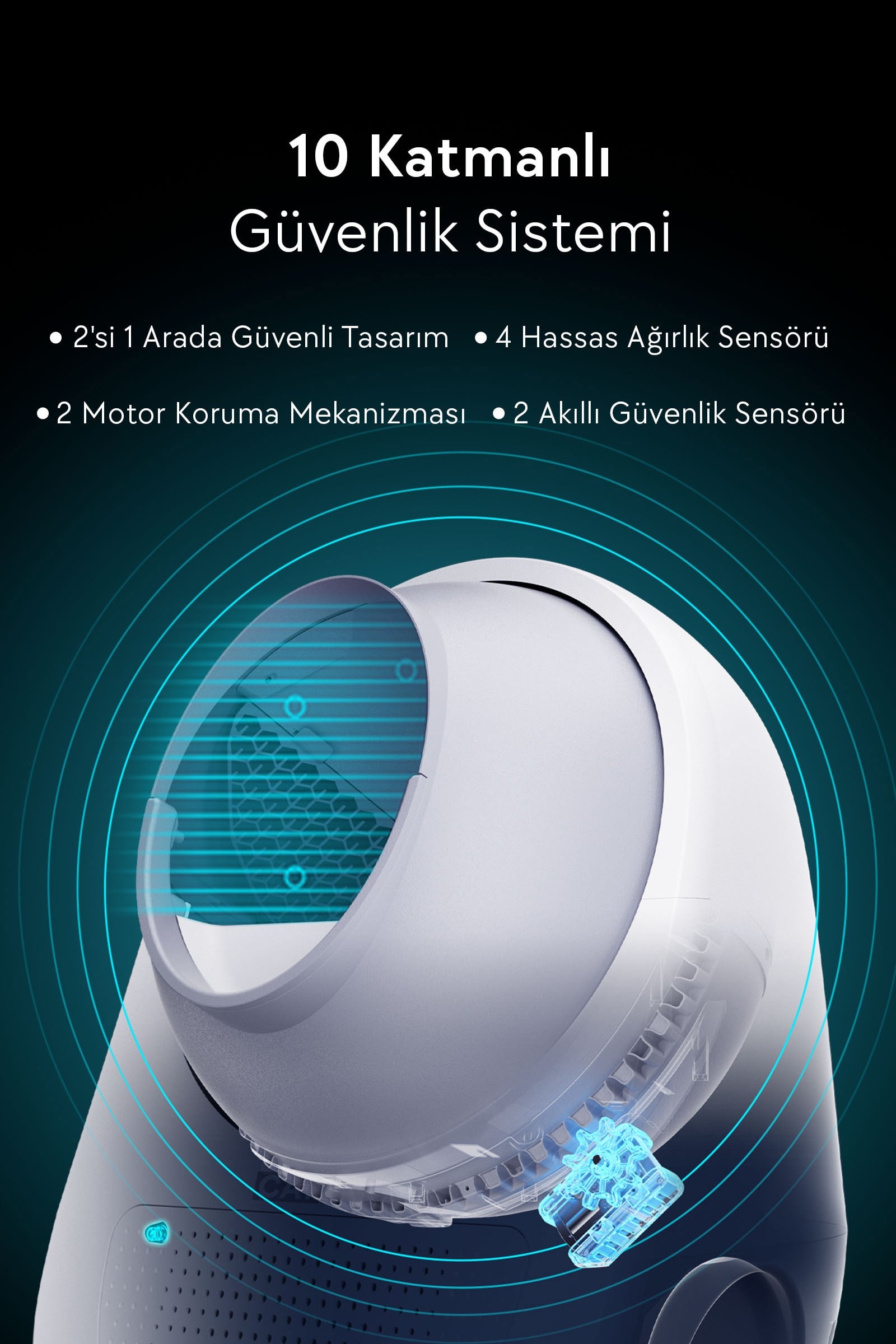 CATLINK Kameralı Yapay Zekâlı Akıllı Otomatik Kedi Tuvaleti - Scooper Pro Ultra