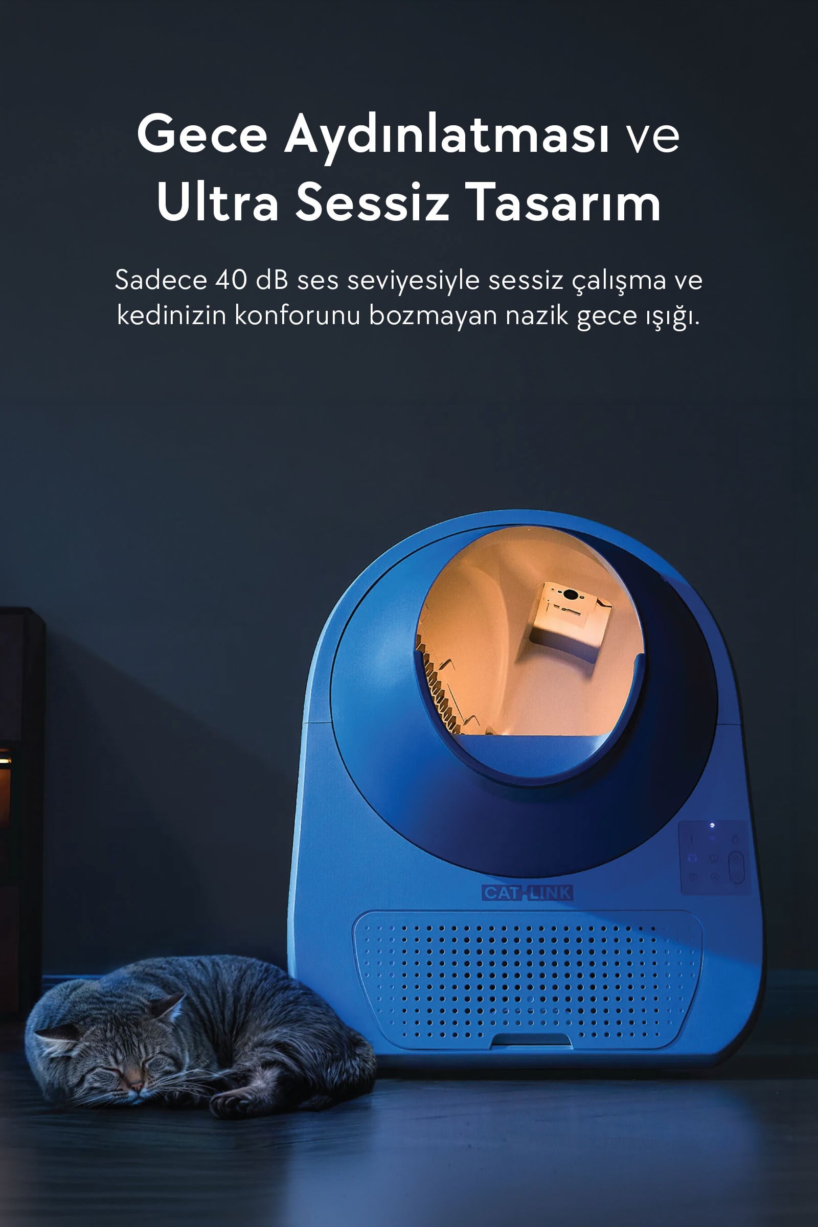 CATLINK Kameralı Yapay Zekâlı Akıllı Otomatik Kedi Tuvaleti - Scooper Pro Ultra