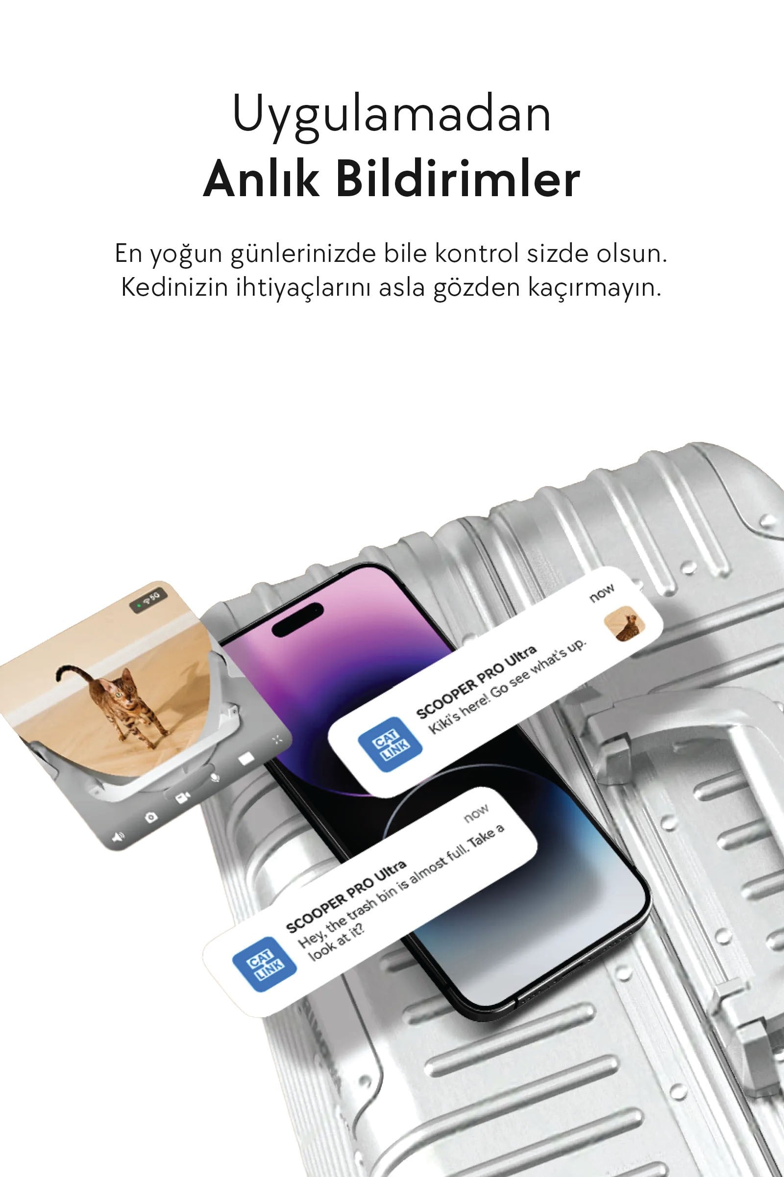 CATLINK Kameralı Yapay Zekâlı Akıllı Otomatik Kedi Tuvaleti - Scooper Pro Ultra