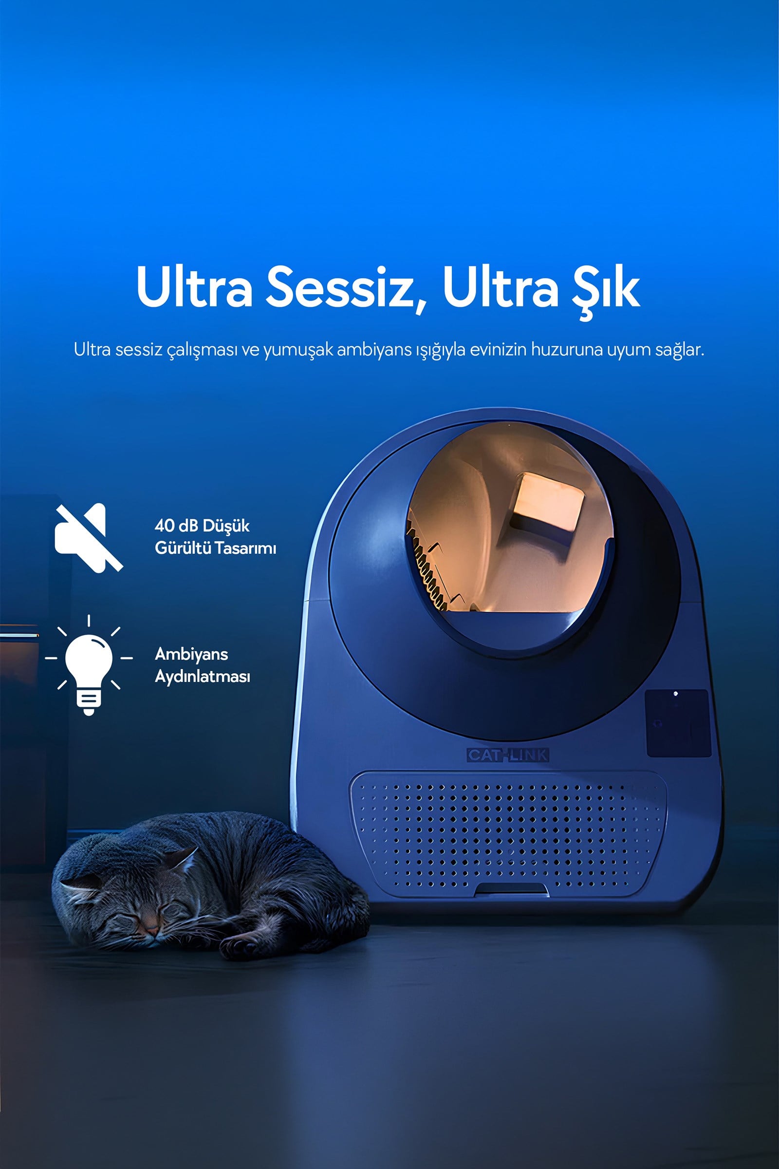 CATLINK Yapay Zekâlı Otomatik Kedi Tuvaleti - Scooper