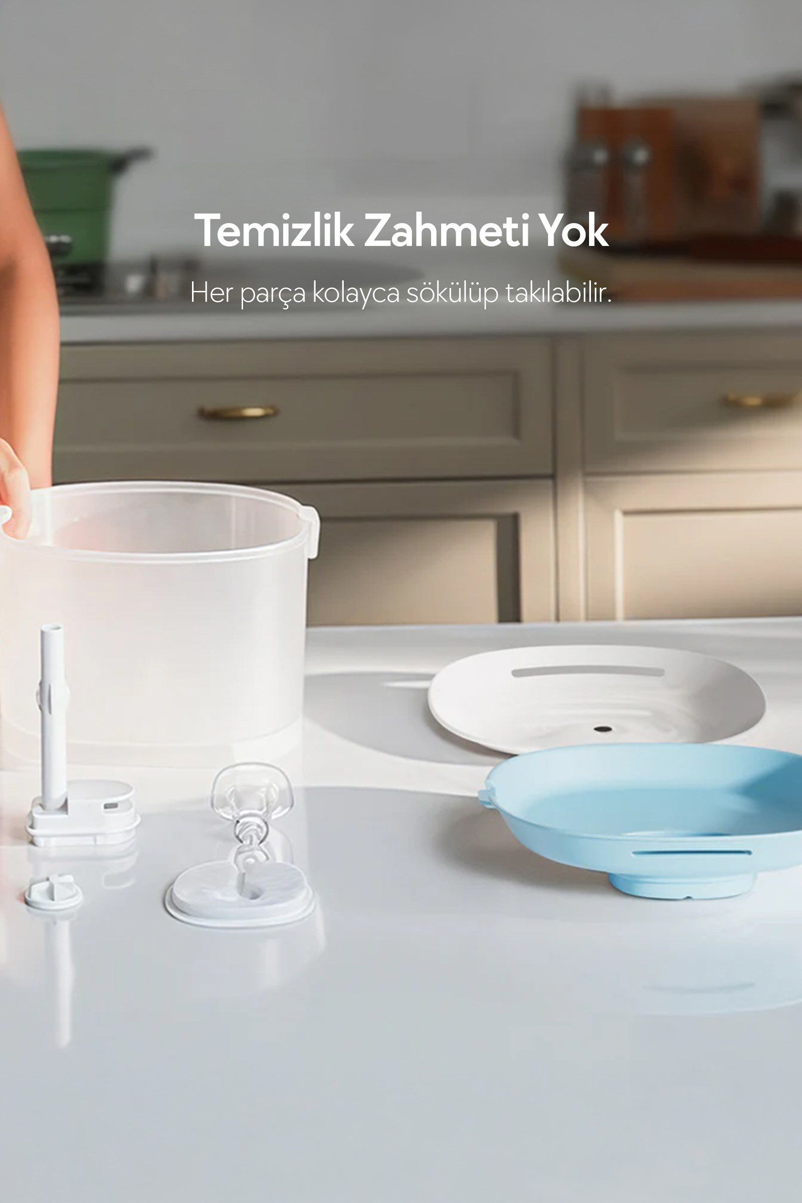Cheerble E1 Plastik Hazneli Şarjlı Otomatik Kedi Su Pınarı 22 X 20 X 18, 2lt