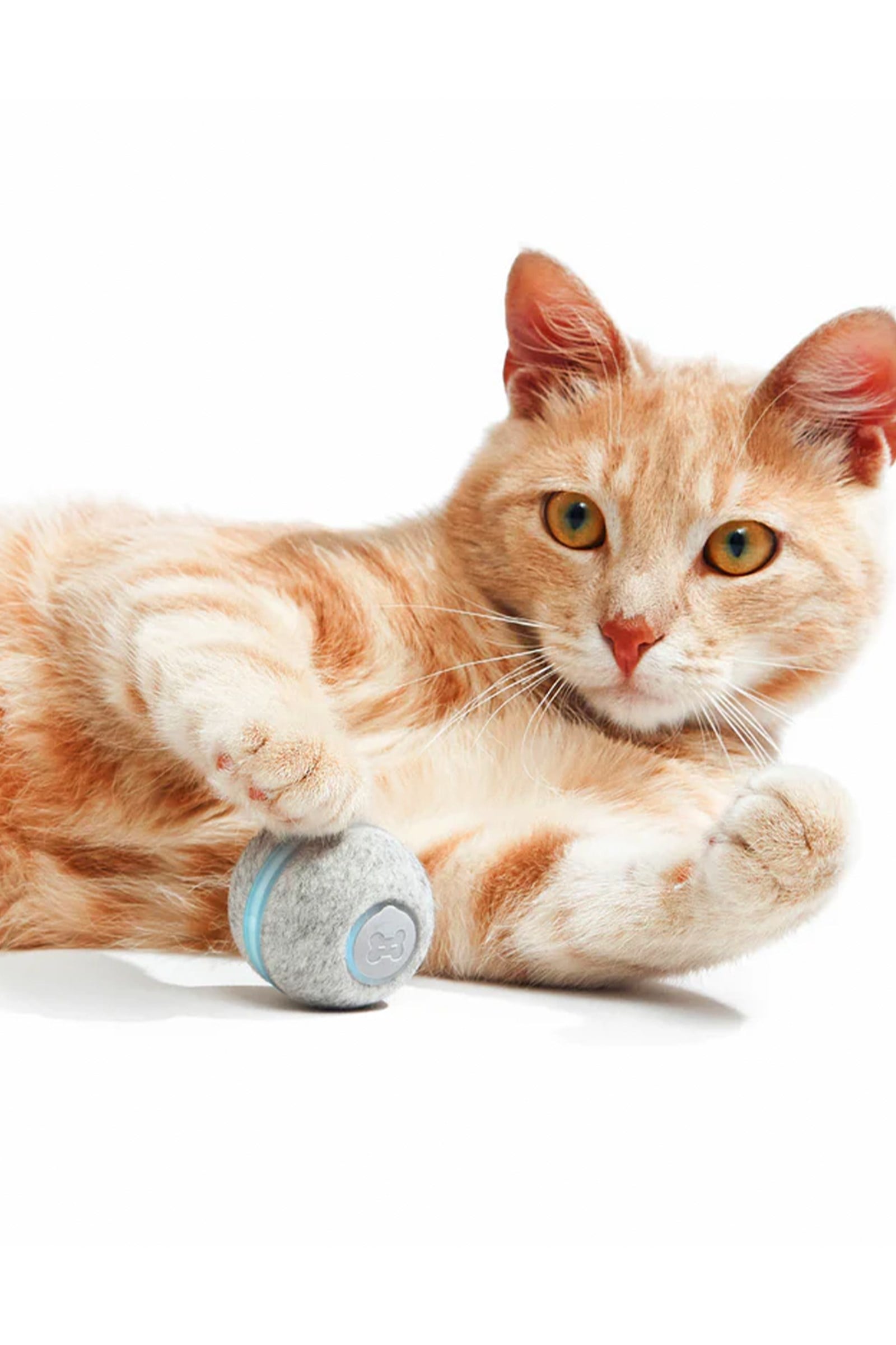 Cheerble Şarjlı Akıllı İneraktif Kedi Oyun Topu, Gri 4 cm