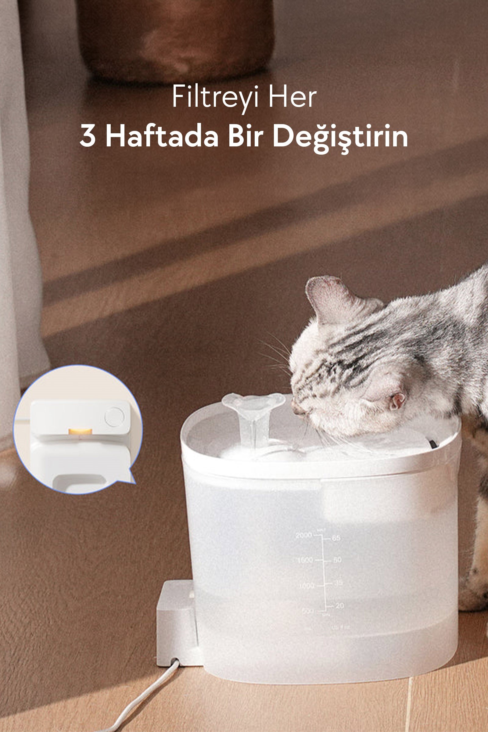 Cheerble Su Pınarı Filtresi, 4lü Paket, CDY09 Uyumlu