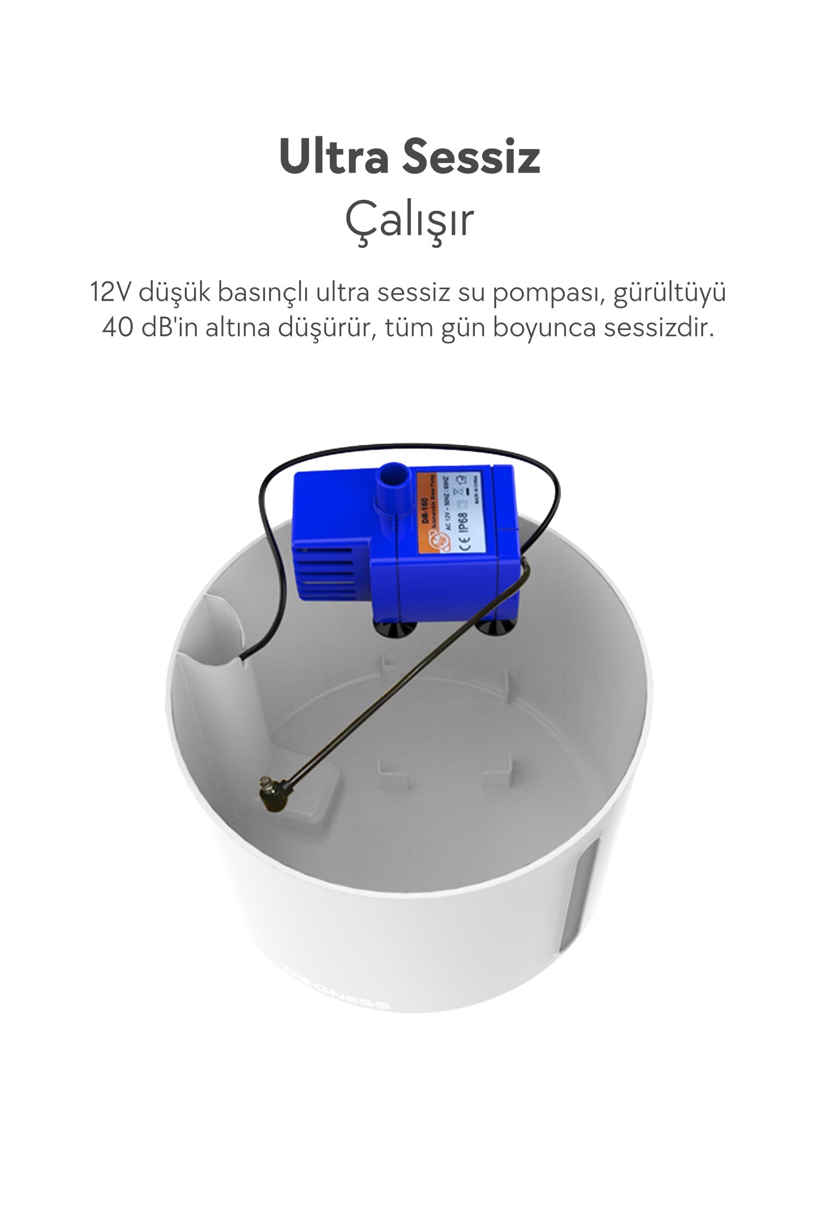 Dogness Kedi & Köpek Akıllı Su Pınarı 14 x 13 cm ( 1 Litre )-Yeşil