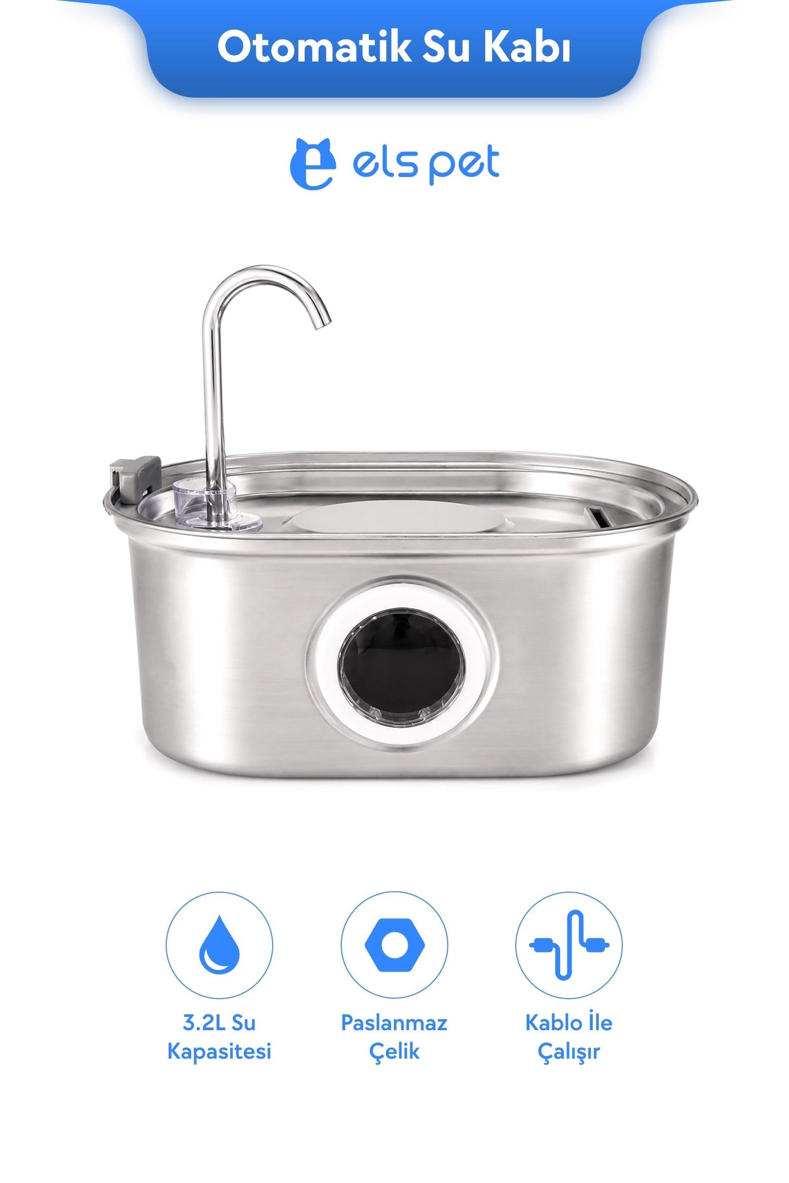 Els Pet Su Pınarı Çelik 3.2L