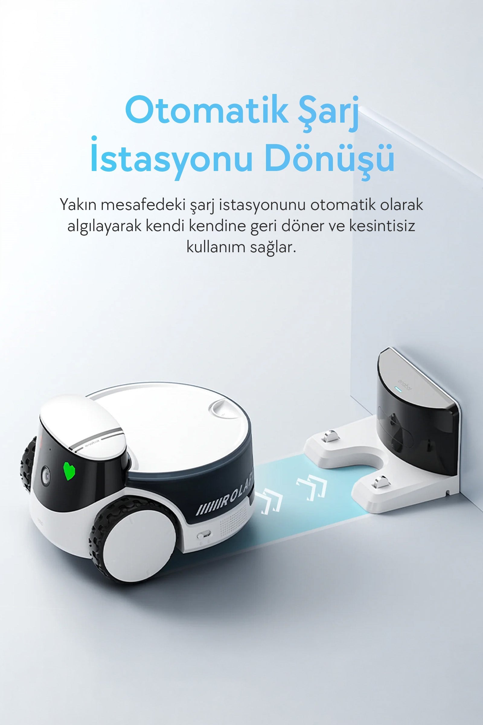 Enabot ROLA PetPal 2.5K Kameralı Evcil Hayvan Robotu, Oyuncak Eklentili