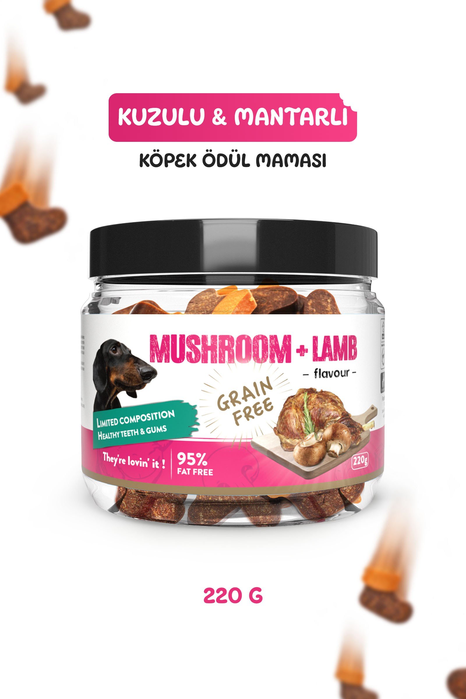 Howbone Mantarlı ve Kuzu Etli Eğitim Ödül Maması 200 g