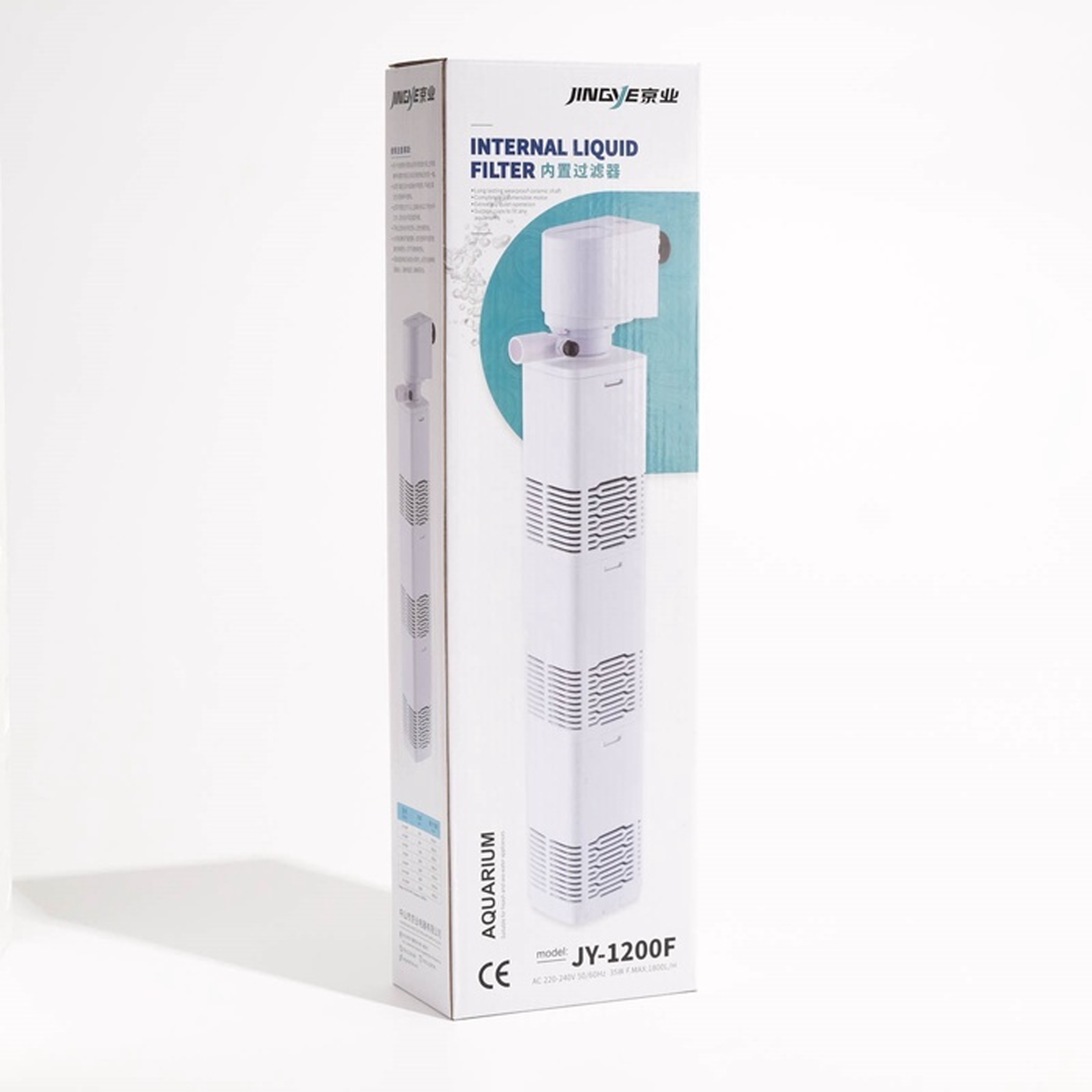 Jingye Akvaryum Köşeli İç Filtre Siyah/Beyaz 35W, 1800L/H