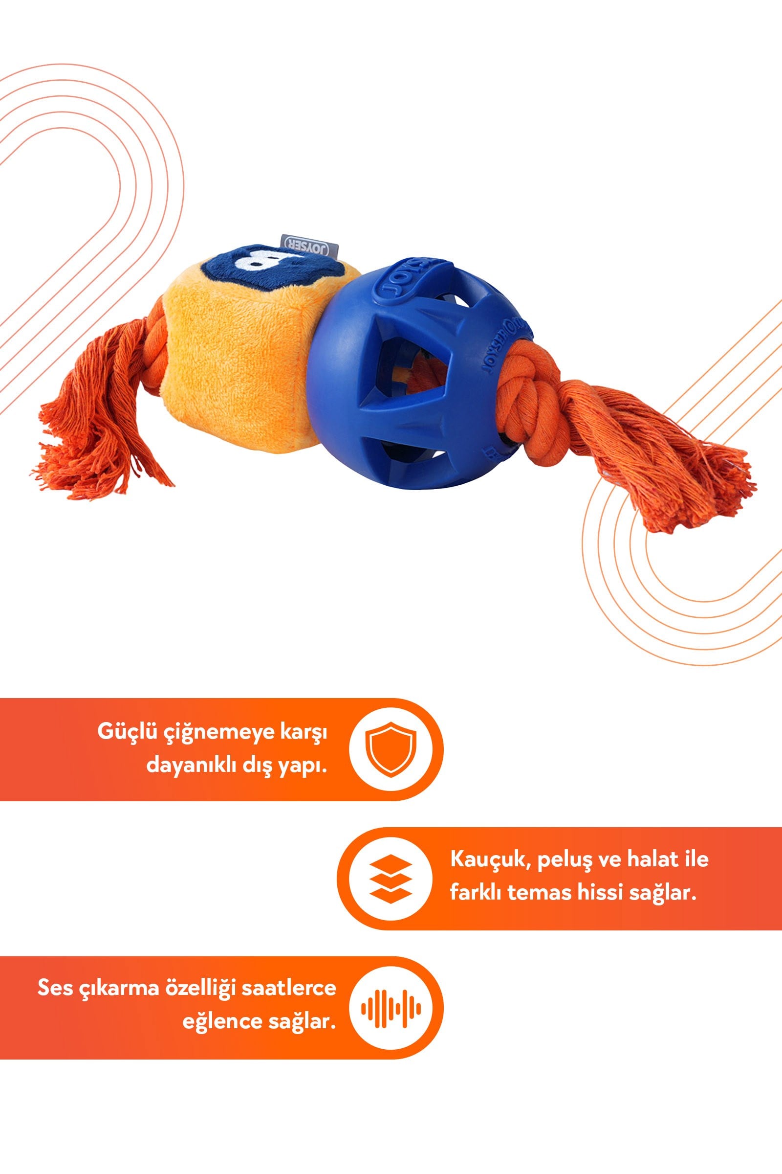 JOYSER 2 Katmanlı Kauçuk Robot Köpek Oyuncağı