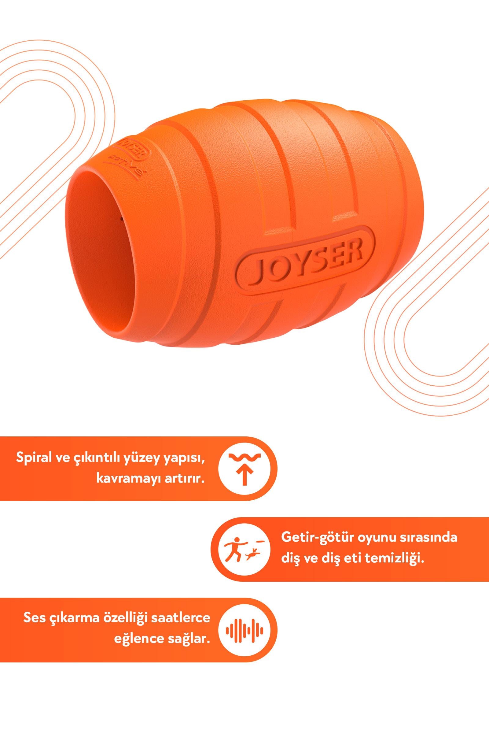 JOYSER Active Holeball Dayanıklı Çift Yönlü Köpek Oyuncağı Turuncu