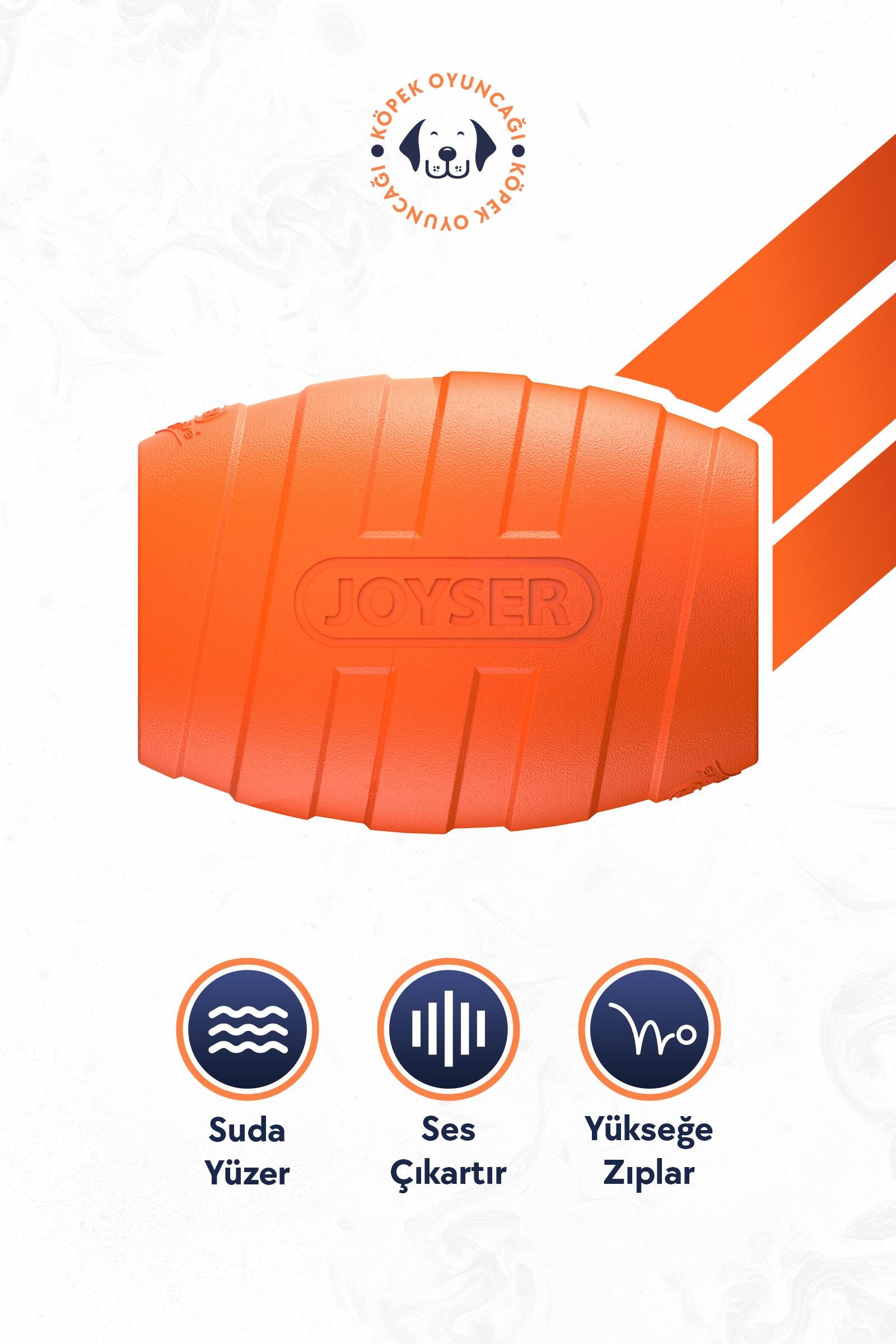 JOYSER Active Holeball Dayanıklı Çift Yönlü Köpek Oyuncağı Turuncu