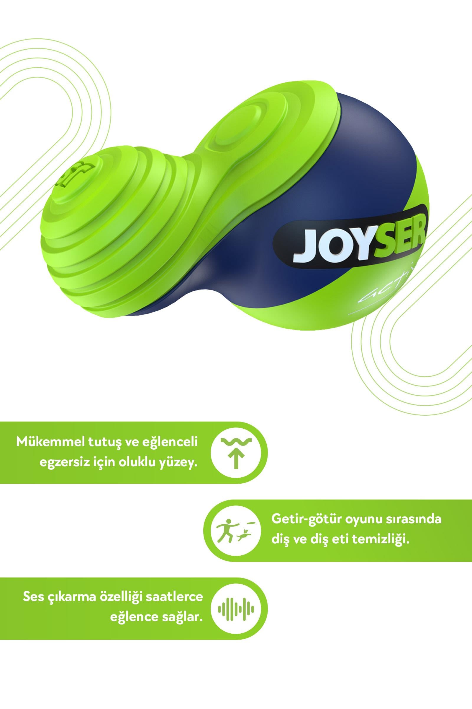 JOYSER Active Kauçuk Köpek Oyuncak Top 12x8 cm