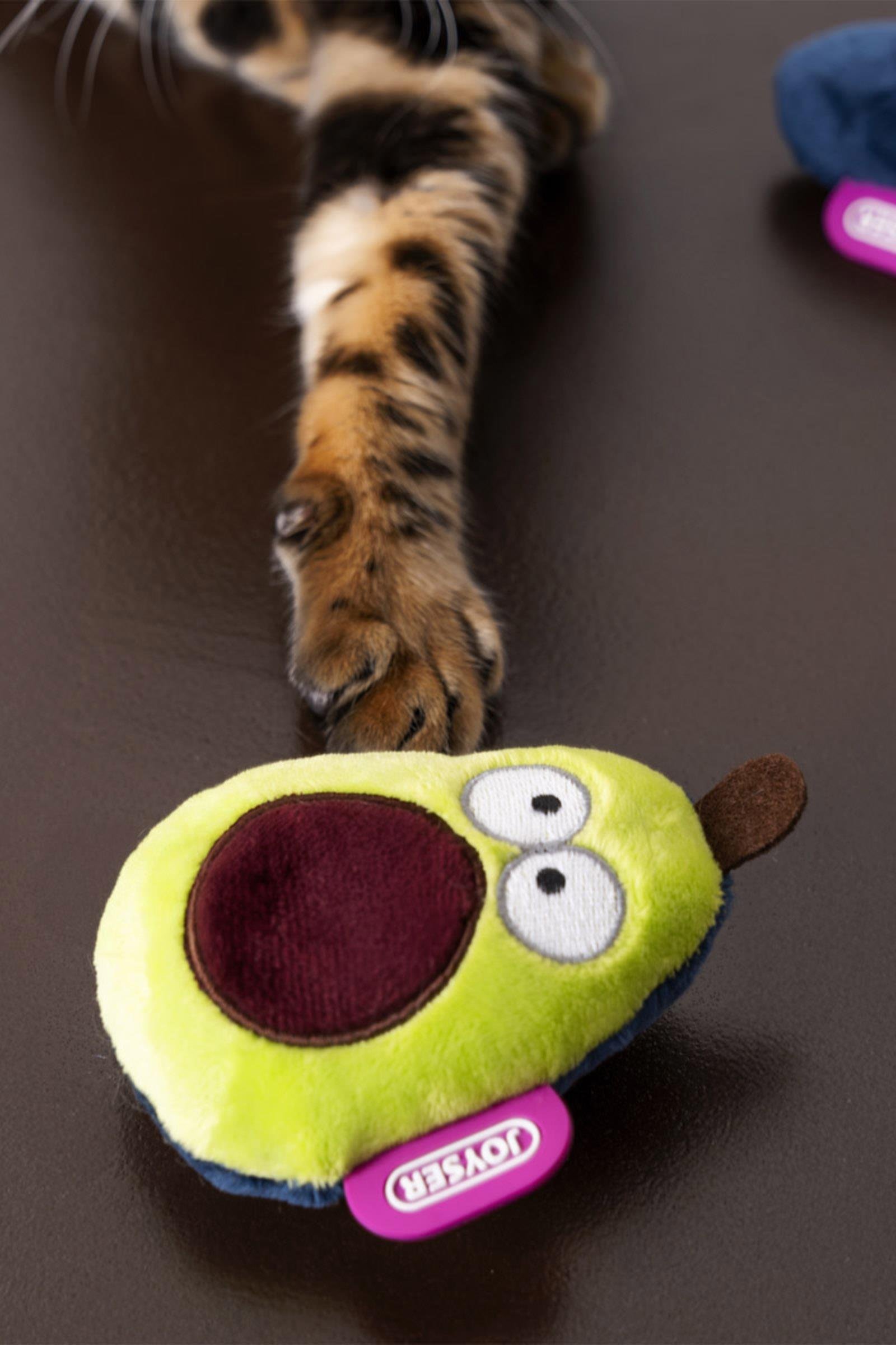 JOYSER Cats Eco Kedi Otlu Peluş Avokado Kedi Oyuncağı 10 cm