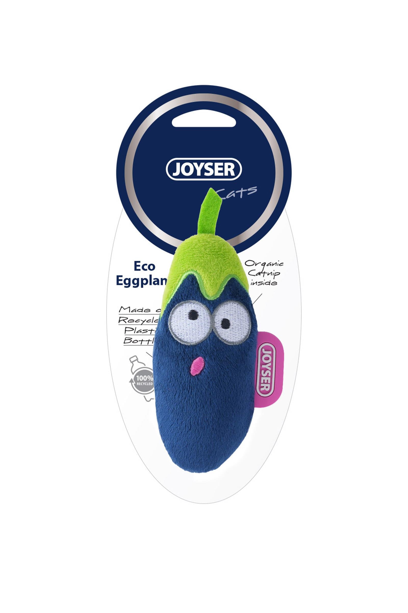 JOYSER Cats Eco Kedi Otlu Peluş Patlıcan Kedi Oyuncağı 10 cm