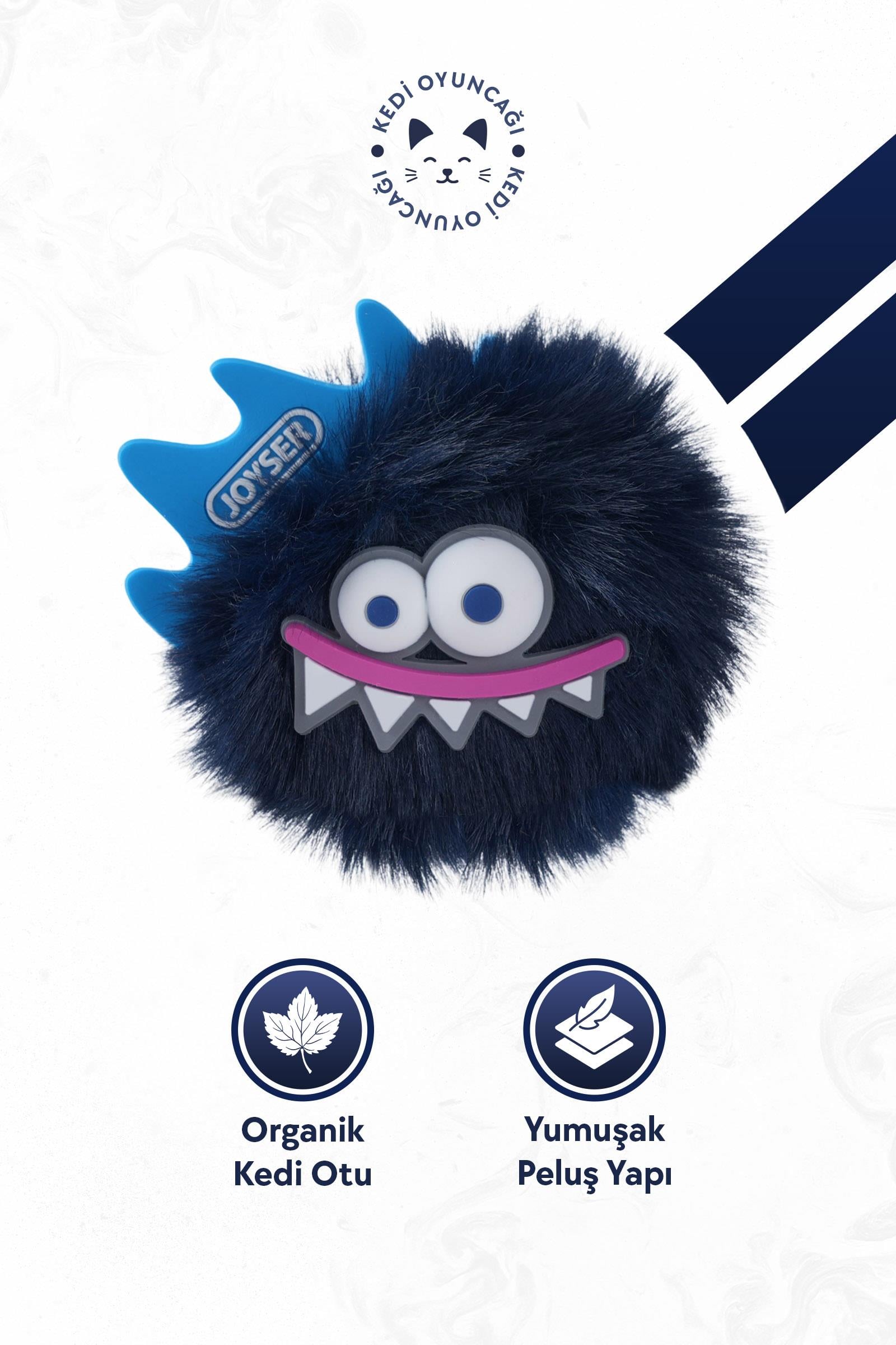 JOYSER Cats Monster Kedi Otlu Siyah Peluş Canavar Kedi Oyuncağı 6 cm
