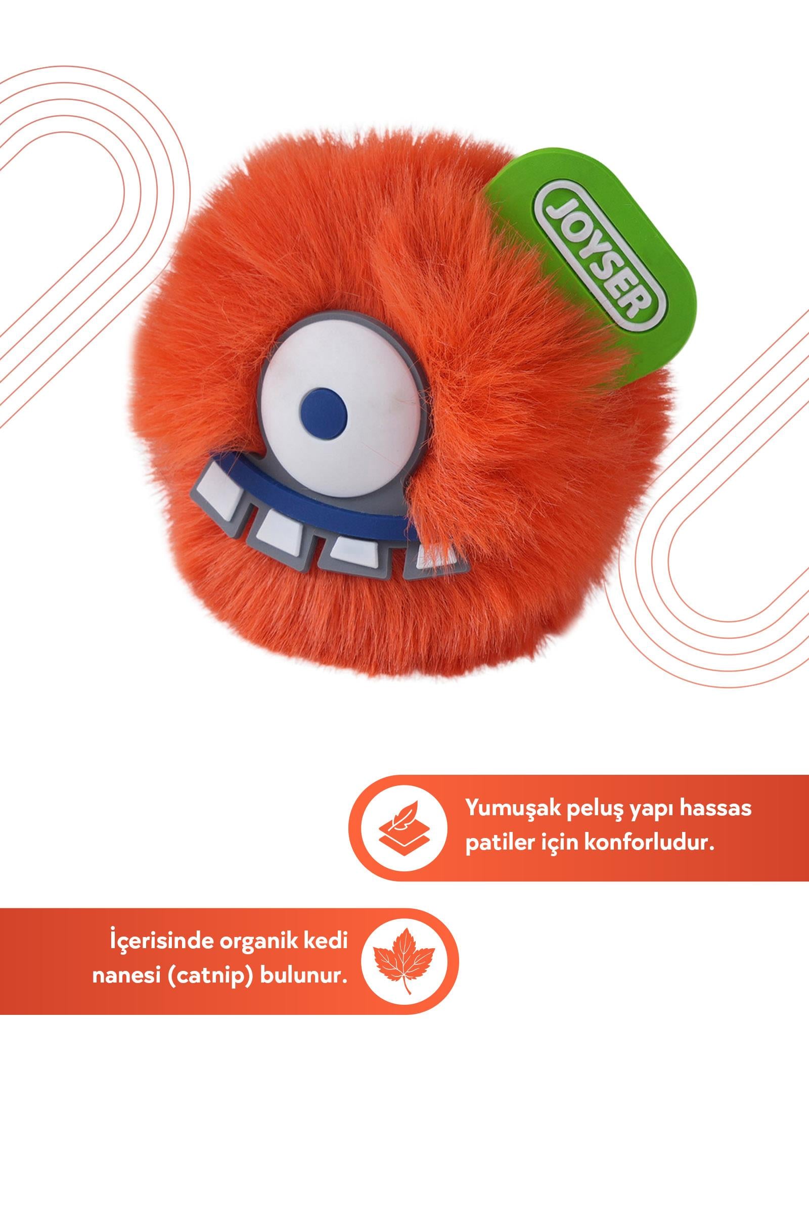 JOYSER Cats Monster Kedi Otlu Turuncu Peluş Canavar Kedi Oyuncağı 6 cm