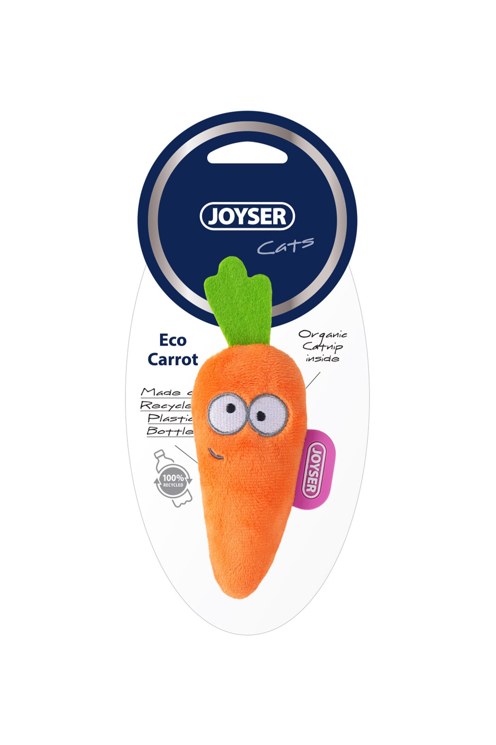 JOYSER ECO Havuç Kedi Oyuncağı Turuncu/Yeşil 10 cm