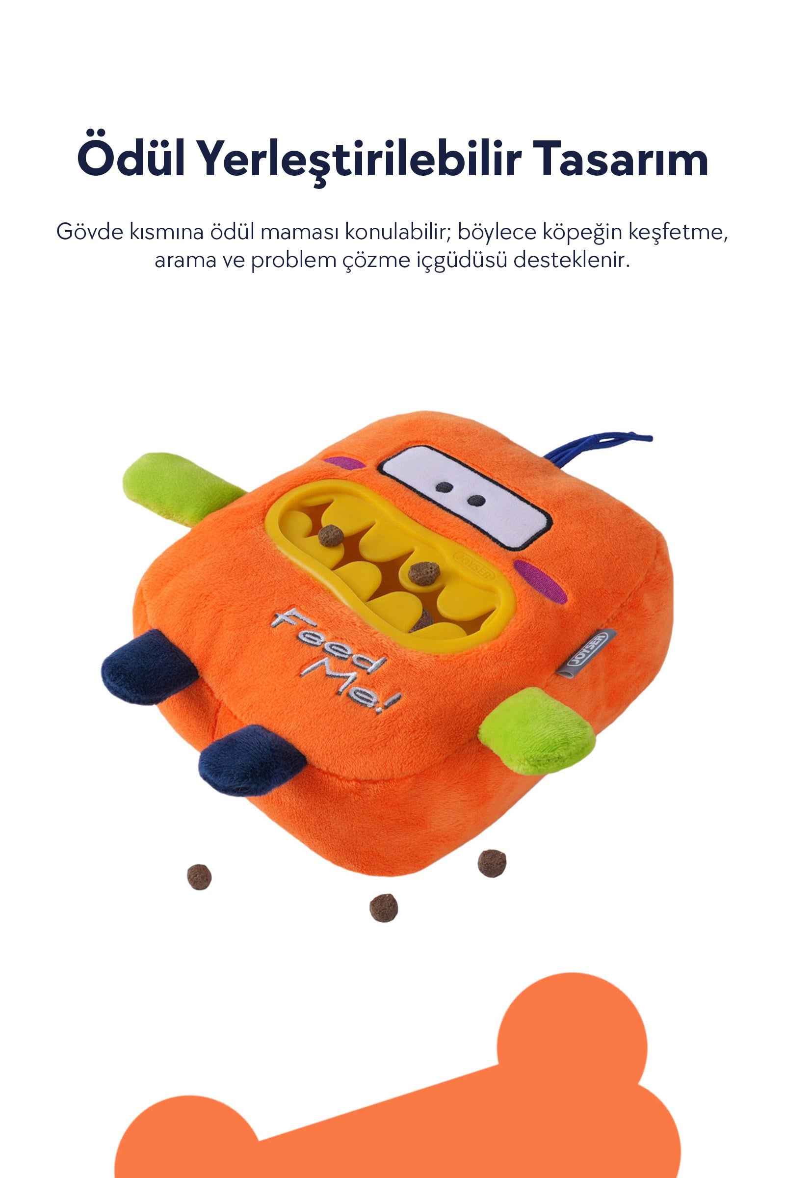 JOYSER Feed Me 2 Katmanlı Kauçuk Dişli Köpek Oyuncağı 18 cm