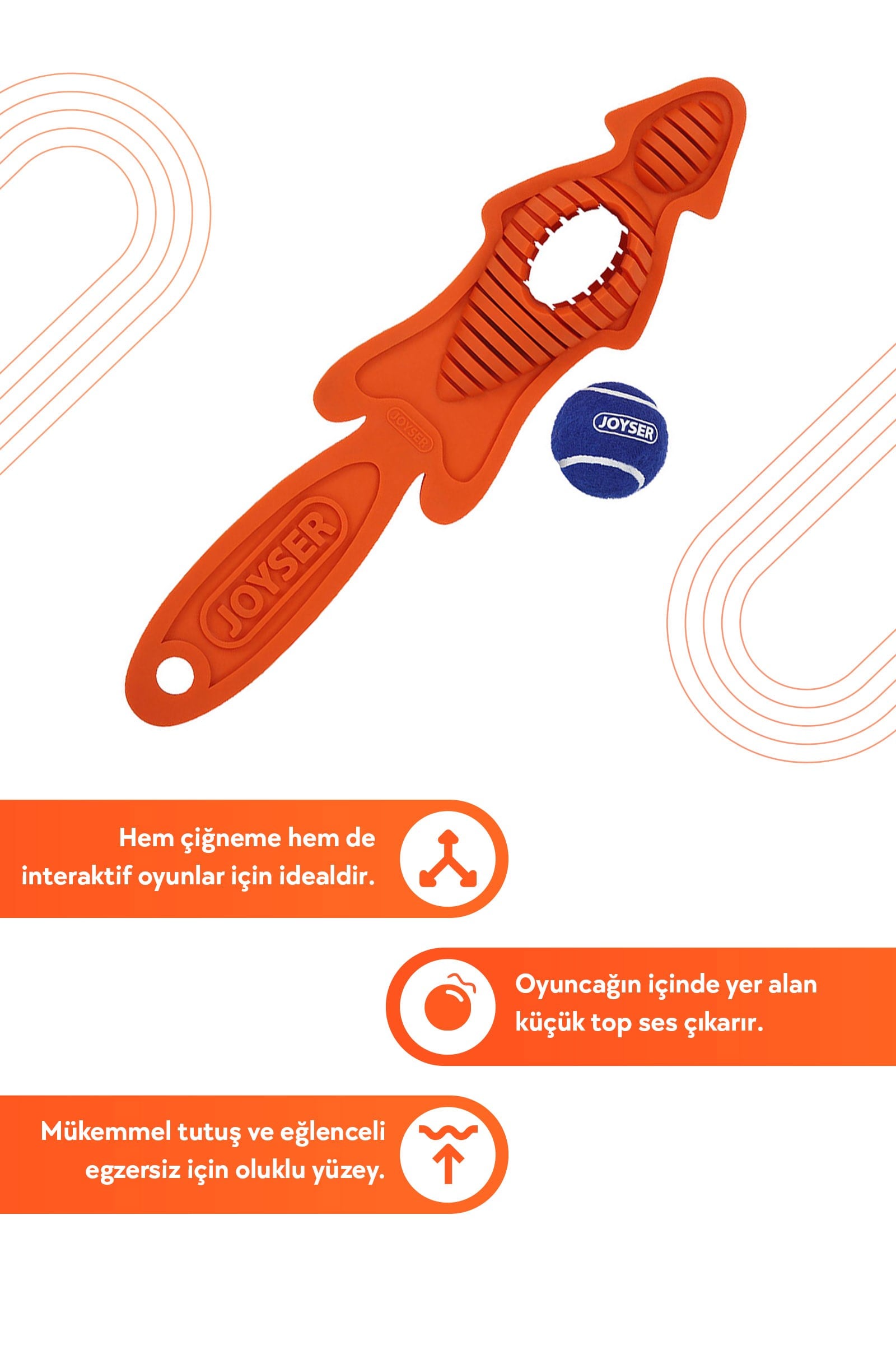 JOYSER Kauçuk Tilki Köpek Oyuncağı 45x11 cm